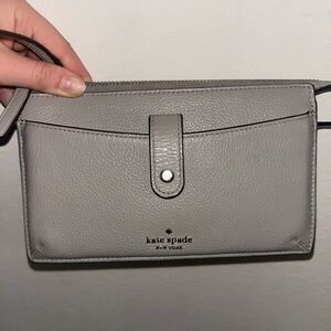 Kate Spade Gray Leather Crossbody Bag